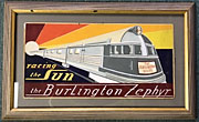 Original Color Illustration Of The Burlington Zephyr By An Unknown Artist UNKNOWN