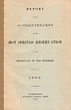 Report Of The Superintendent Of The Hot Springs Reservation To The Secretary Of The Interior. 1902 EISELE, MARTIN A. [SUPERINTENDENT]