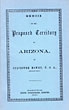 Memoir Of The Proposed Territory Of Arizona MOWRY, U. S. A., SYLVESTER