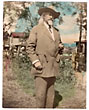 Hand Colored Photograph Of William F. "Buffalo Bill" Cody At The T E Ranch, Near Cody, Wyoming UNKNOWN PHOTOGRAPHER