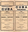 The New Cuba Railroad Map And Time Table Through Train Service Between Havana And Santiago. Palatial Sleeping Cars And Observation Cars, Everything New And Fine CUBA RAILROAD COMPANY