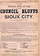 Through Rates Of Fare From Council Bluffs And Sioux City. In Effect August 1,1893. (Caption Cover Title) MERTLIK, J. P. [COMPILER]