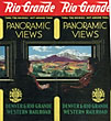 Rio Grande. Thru The Rockies - Not Around Them. Panoramic Views Denver & Rio Grande, Western Railroad