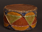 Cochiti Pueblo Vintage Small Handheld Drum ARTISAN UNKNOWN