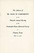 The Address Of Mr. Dan D. Casement At The Thirteenth Annual Meeting Of The Panhandle Plains Historical Society At Canyon, Texas, May 11, 1951. (Cover Title) DAN DILLON CASEMENT