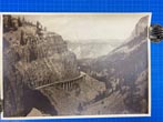 Large Albumen Photograph Of Golden Gate In Yellowstone National Park HAYNES, JACK ELLIS [PHOTOGRAPHER]