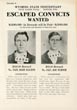 Wanted Poster - Escaped Convicts Wanted! $300.00 In Rewards Will Be Paid For The Arrest And Detention Of These Five Men ALSTON, FELIX, [WARDEN, WYOMING STATE PENITENTIARY, RAWLINS, WYOMING]