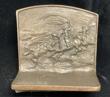 Solid Bronze Bookends - Two Cowboys On Horseback Chasing A Steer UNKNOWN - Image 4