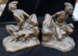 Niagara Falls / Prospect Point Book Ends That Depict A Kneeling Indian Holding A Dog By The Collar JENNINGS BROTHERS