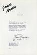 Typed Letter Signed By James Arness On His Stationery