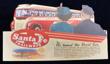 Folded Die-Cut Advertising Flyer For Santa Fe Trailways Bus Travel System TRAILWAYS BUS