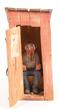 Andy Anderson Wood Carving, "Man In The Outhouse." ANDERSON, ANDY [WOOD CARVER] - Image 8