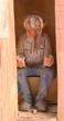 Andy Anderson Wood Carving, "Man In The Outhouse." ANDERSON, ANDY [WOOD CARVER] - Image 7
